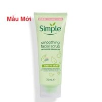 Tẩy Tế bào Chết Simple Smoothing facial scrub 75ml (Mới)