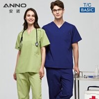 Tẩy tế bào chết y tế Đặt vải làm việc mới Đồng phục điều dưỡng Phụ nữ nam Nhân viên y tá Trang phục Thiết bị bệnh viện Cung cấp đồng phục