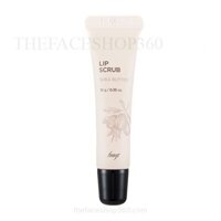 Tẩy thế bào chết và giảm thâm môi Lip Scrub Shea Butter fmgt The Face Shop (10g)