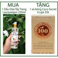 Tẩy trang Dầu dừa 250ml ép lạnh trắng trong Vitamin E + tinh dầu Sả + Bạc Hà + Dầu Mù-U