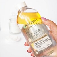 TẨY TRANG GARNIER SKIN ACTIVE BIPHASE MICELLAIRE TOUT EN 400ML (vàng)