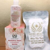 Tẩy trang Shine  beauty tặng kèm bông tẩy trang
