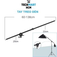 Tay treo đèn chụp ảnh sản phẩm dài 140 cm, treo soft box, hoặc điện thoại, máy ảnh để chụp từ trên xuống