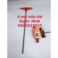 Tay vặn lục giác 4 mm chữ T siêu dài 350 mm 018L-4H Eight Nhật tại Máy cầm tay NTT dùng cho ốc sâu dễ dàng