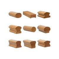 Tay vịn gỗ cầu thang kính