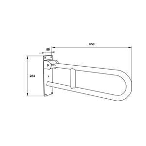 Tay vịn phòng tắm xếp được 650mm Hafele 983.56.002