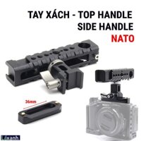 Tay xách Top handle và Tay nắm side handle NATO từ nhôm CNC cho máy ảnh máy quay vlog quay phim