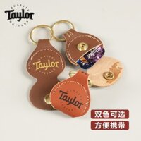 Taylor Taylor Keychain Đàn Guitar Điện Dân Gian Hộp Lưu Trữ Túi Da Dây Chuyền