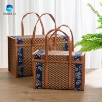 Taylor1 Giỏ Chứa 1 Cái Cắm Trại Dã Ngoại Ngoài Trời Bánh Trung Thu Gấp Sản Phẩm Tre