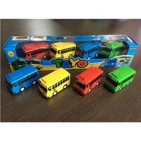 Tayo bus xe ô tô mini đồ chơi trẻ em bộ 4 xe chạy cót