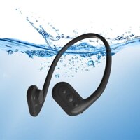 Tayogo 8GB Waterproof MP3 Player Bone Conduction Swimming Headphones Support FM with Shuffle Feature - Black