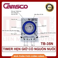 TB-35N Camsco Timer 24H, Timer hẹn giờ có nguồn nuôi