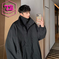 Tb xeno thanh niên Áo khoác cổ cao màu trơn nam phong cách Hàn Quốc mới mùa thu đơn giản Retro cao cấp hàng đầu