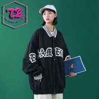 Tb xeno thanh niên Đồng phục bóng chày Áo khoác nam và nữ Đen trắng M-3XL
