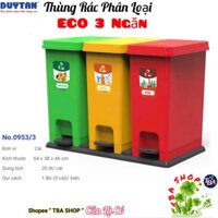 🍀TBA SHOP🍀 Thùng rác nhựa phân loại ECO 3 Ngăn - Nhựa Duy Tân
