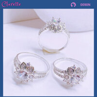 TBC 0090N - Nhẫn bạc ta mặt hình hoa sen sáu cánh dành cho nữ