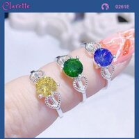 TBC 0261E - Nhẫn bạc ta hình trái tim đính đá màu dành cho bé gái