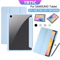 Tbtic Cho Samsung Galaxy Tab S10 S6 Lite 10.4 P620 A7 Lite 8.7 A8 10.5 A9 8.7 Plus S9 S8 S7 11 FE Plus 12.4 Ultra 14.6 Ốp Lưng Có Khe Đựng Bút Chì