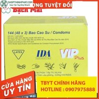 TBYT999 [ CAM KẾT CHÍNH HÃNG ] Bộ 144 chiếc Bao Cao Su Vip Plus NEW