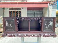TC03 Tủ Chè Khảm Ốc Đục Mai Điểu Gỗ Gụ Giá Rẻ ( Chú Biền, Ninh Thuận )