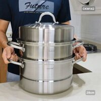 [TC1] Bộ nồi kèm xửng hấp 3 tầng Chockmen 28cm - CKM142