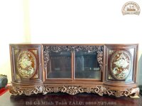 TC13 Tủ Chè Khảm Trai Giá Rẻ, Gỗ Gụ Khảm Văn Vương Cầu Hiền ( Chị Lan. Hà Tĩnh )