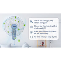 TC1626 QUẠT TREO 2 DÂY SENKO, THÂN NHỰA, 3 CÁNH TRONG, NHIỀU MÀU SẮC ĐẸP, 47W, ĐỘNG CƠ BỀN BỈ, DỄ LẮP ĐẶT, GIAO HÀNG 24H