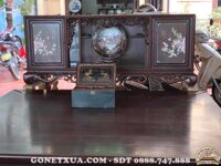 TC23 Tủ Chè Khảm Mai Treo Đục Ngũ Phúc ( Chú Phúc , Lào Cai )