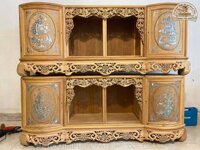 TC92 Tủ Chè Khảm Trai, Bệ nèo Đục Ngũ Phúc Giá rẻ ( Cô Hạnh, Ninh Bình )