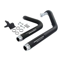 TCMT Dual Exhaust Pipe Drag Pipes Exhaust Fit For Harley Dyna Street Bob Wide Glide Super Glide Low Rider 2007-2017