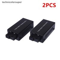 Tcsr 1 Cặp Mini Gigabit Fiber Media Converter 1000Mbps Bộ Thu Phát Sợi SC Sang RJ45 Ethernet Switch 20Km Siêu
