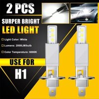 Tcsr 2 Chiếc 2000LM H1 Bóng Đèn Pha LED Đầu Ô Tô Đèn Sương Mù 6000K Trắng 12V-24V Siêu Sáng, Cắm Và Chạy Quạt Siêu