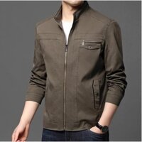 [TD] Áo khoác kaki nam giá rẻ phối túi dây kéo ngang siêu hot hàng bao chất-A1093