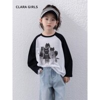 TD ÁO MÈO CXM - Áo thu đông cho bé gái 5 tuổi - 15 tuổi