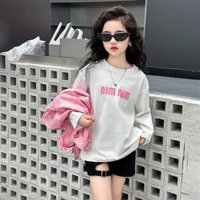 TD / ÁO Miumiu Trắng- Áo thu đông cho bé gái 5 tuổi - 15 tuổi