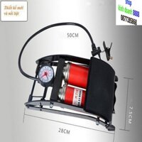 TD - Bơm chân đa năng 2 bình, bơm banh, xe đạp, xe máy, xe hơi...