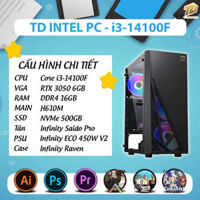 TD INTEL PC (I3-14100F, H610M, RTX3050, 16GB DDR4, SSD 500GB)