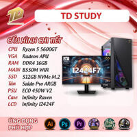 TD STUDY ( Ryzen 5 5600GT | 16GB DDR4 | SSD 512GB | LCD 23.8″)