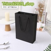 TDTGTÚI GIẤY ĐỰNG HỘP BÁNH TRUNG THU 80GR -NHIỀU SIZE - Đen 19x7x27cm