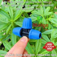 Tê chia 3 ống 12ly Malee (nhựa tốt phủ uv chống ăn mòn lão hóa, bảo hành 2 năm)(khóa siết chống bung, chống sì nước)(Xanh hoặc đen ngẫu nhiên)