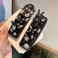 Te Series Boutique Kẹp Tóc Đen Phong Cách Rừng Thỏ Kẹp Tóc Hàn Quốc Dongdaemun Sản Phẩm Mới Bên Nổ Tóc Gãy BB Kẹp Full Kim Cương Ánh Sáng Sang Trọng Kẹp Tóc
