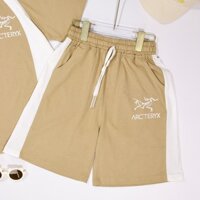 TE037 bộ cộc tay bé trai in xương thú Arcteryx