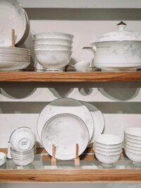 Tea Flower Dinnerware Set 48pcs SP24- Bộ Chén Bát 48 Món Hoa Trà Sứ Xương 01