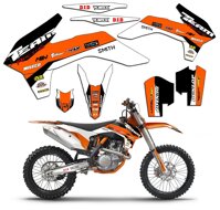 Team Racing Graphics kit compatible with KTM 2017-2019 EXC/EXCF, EVOLV Complete kit