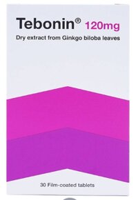 Tebonin 120mg là sản phẩm hỗ trợ tăng cường tuần hoàn máu não, cải thiện tình trạng suy giảm trí nhớ, giảm chóng mặt, đau đầu, ù tai (hộp 30 viên)