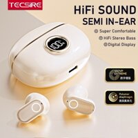 TECSIRE Tai nghe Bluetooth TWS không dây bán đeo trong tai âm thanh stereo bass tốt điều khiển bằng chạm và có micro