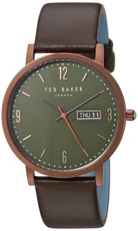 Ted Baker Men's 'David' Quartz Stainless Steel and Leather Casual Watch