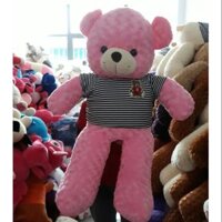 Teddy khổ 1m cao 80cm lông xoắn hoa hồng