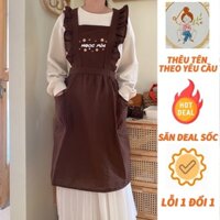 TEDDYBEAR🐻Tạp Dề Cho Shop Bán Hoa , Quán Cafe , Quay Video Nấu Ăn Tiktok Đồng Phục Phong Cách Bắc Âu