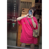 tee cổ tròn/ áo thun cổ tròn/ tee hồng nhung/ tee hồng đậm/ áo thun màu hồng